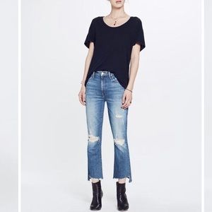 Mother Superior Insider Crop Step Chew Jeans